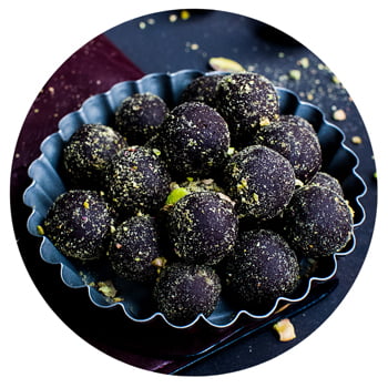 Cacao energy balls snack for ADHD